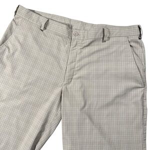 Nike Golf Dri‑FIT Men’s‎ 38x30 Tan Blue Plaid Stripe Pants